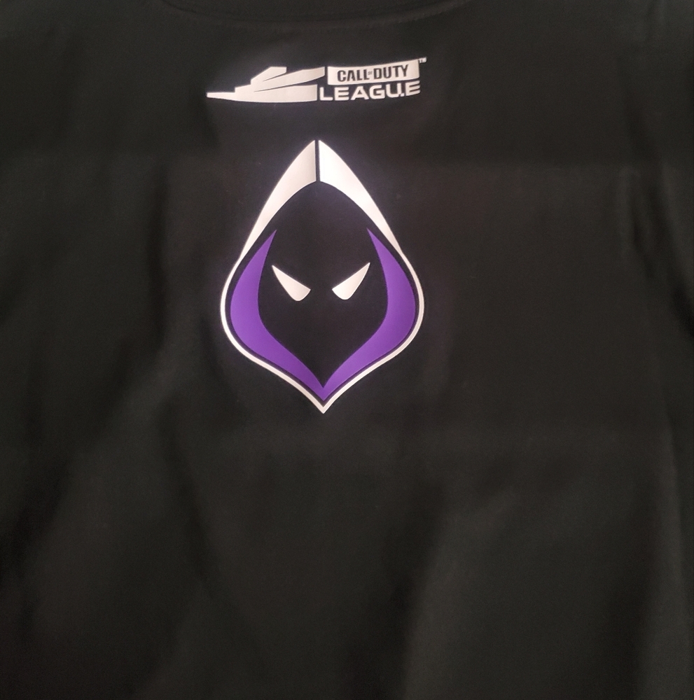 Black T-Shirt with Purple Logo